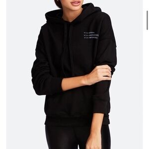 alala x alison malee empowering oversized graphic black mantra hoodie. X-Sm